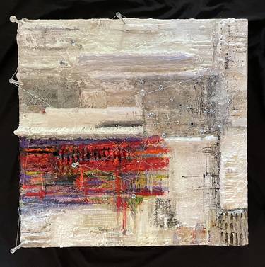 Original Abstract Time Mixed Media by Melissa Libutti