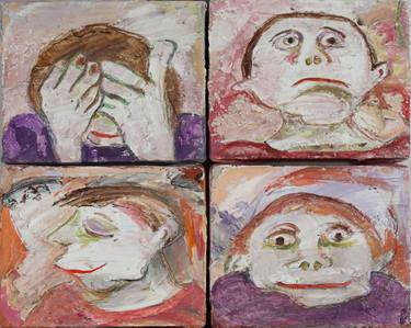 Original Expressionism Children Paintings by Jo Hodgen