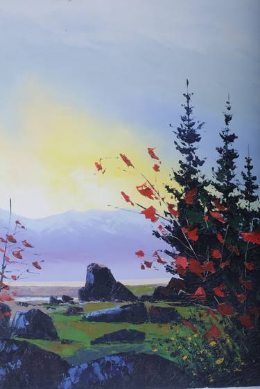 Print of Impressionism Landscape Paintings by Urmat Mamytov