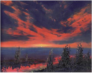 Print of Fine Art Landscape Paintings by Urmat Mamytov