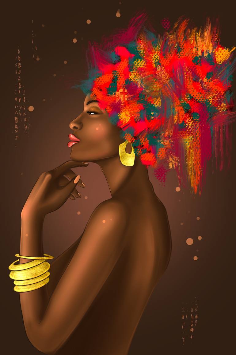 beautiful african american women art