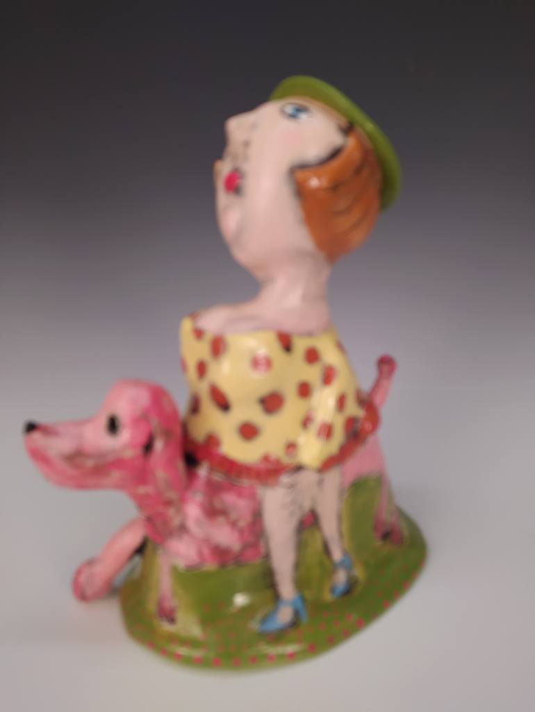 Original Figurative Dogs Sculpture by Sarah Michael