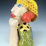 With Corona we find ourselves in a thought provoking time. I wanted here to literally make a bee in her bonnet as the hive has become her bonnet. My intention was to create a happy thought provoking sculpture with a positive look to the future