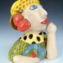 With Corona we find ourselves in a thought provoking time. I wanted here to literally make a bee in her bonnet as the hive has become her bonnet. My intention was to create a happy thought provoking sculpture with a positive look to the future