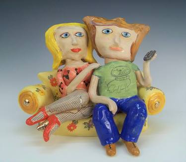 Original Figurative People Sculpture by Sarah Michael