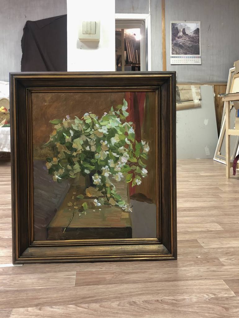 Original Impressionism Floral Painting by Ekaterina Pelageicheva