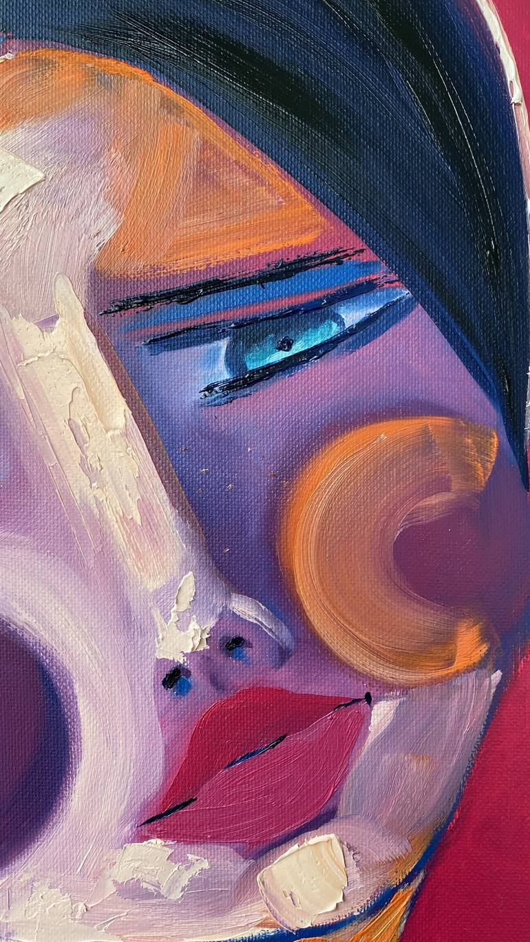 Original Abstract Portrait Painting by Atena Diac