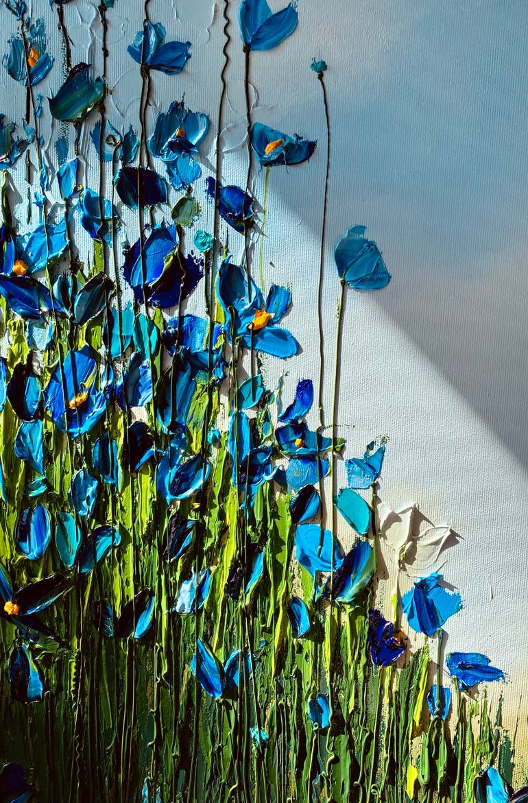 Original Abstract Expressionism Floral Painting by Atena Diac