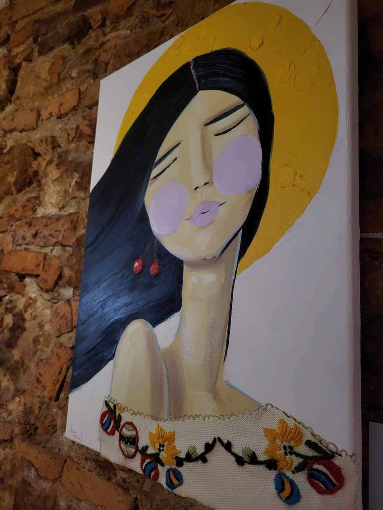 Original Portraiture Women Painting by Atena Diac