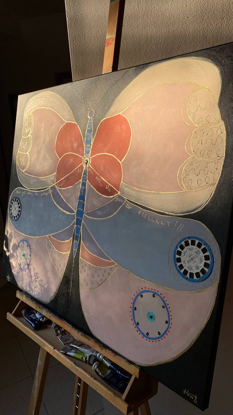 Original Abstract Expressionism Abstract Painting by Atena Diac