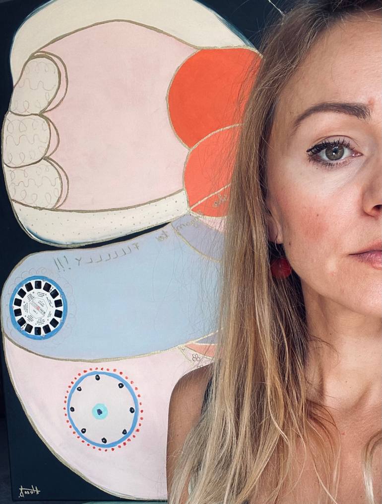 Original Abstract Expressionism Abstract Painting by Atena Diac