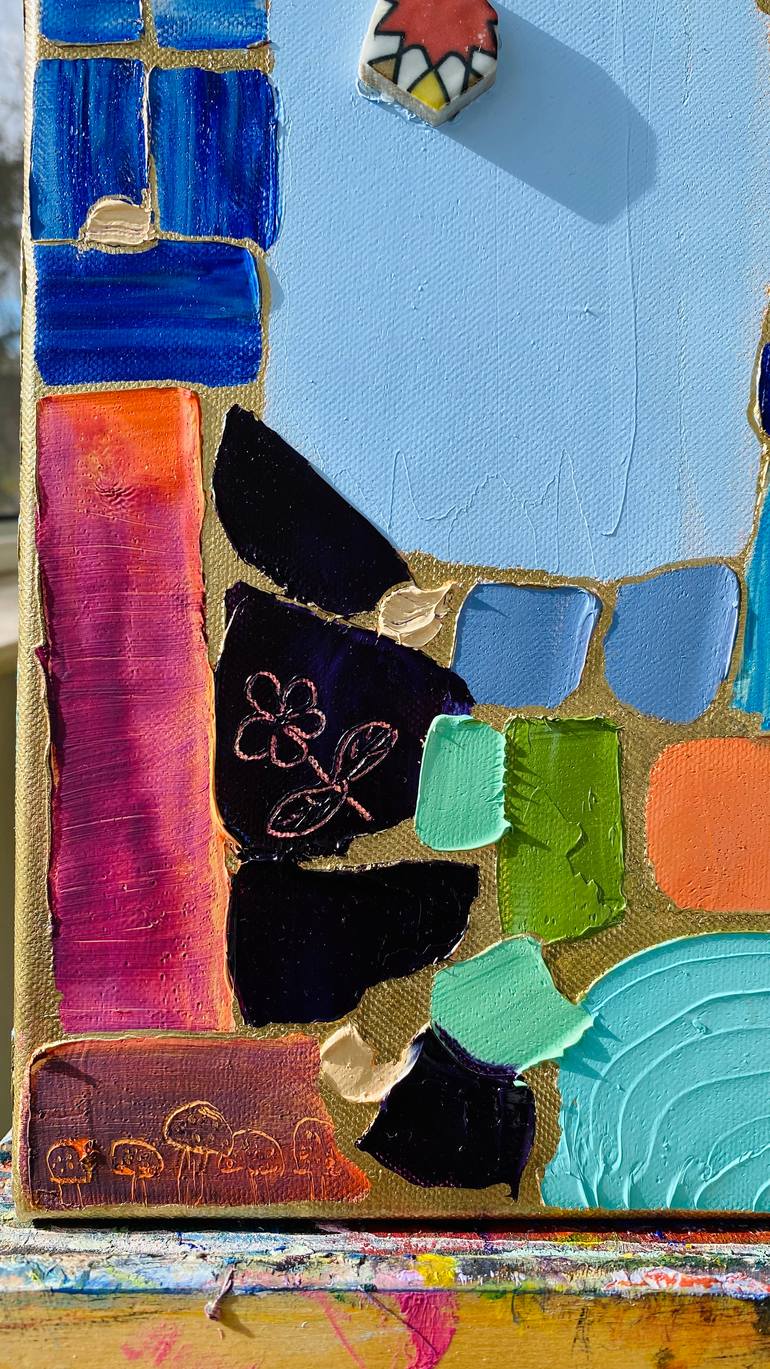 Original Abstract Expressionism Abstract Mixed Media by Atena Diac