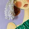 Vintage 80 years old handsewn lace, folk