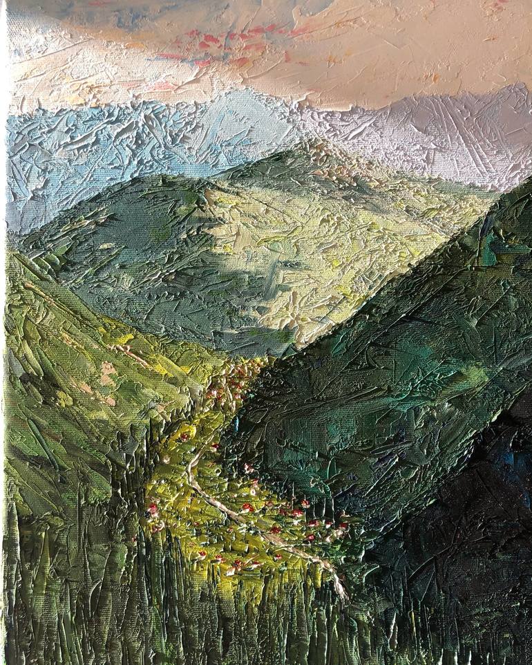 Original Fine Art Landscape Painting by Atena Diac