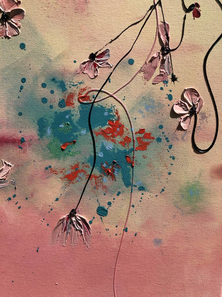 Original Abstract Floral Painting by Atena Diac