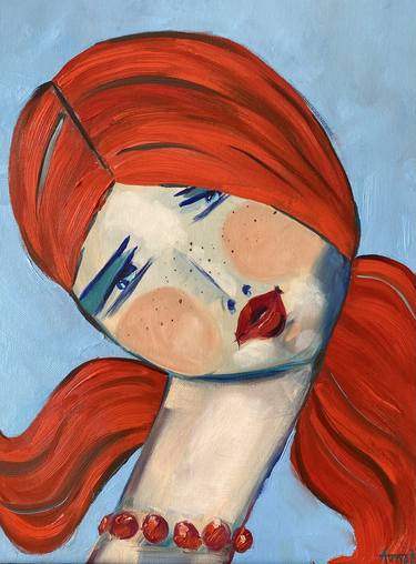 Original Expressionism Portrait Paintings by Atena Diac