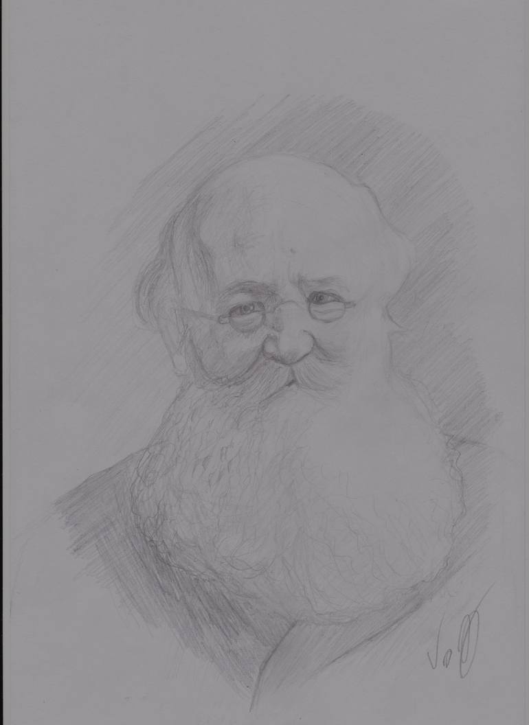 Peter Kropotkin Drawing By Oliver Varaljai 