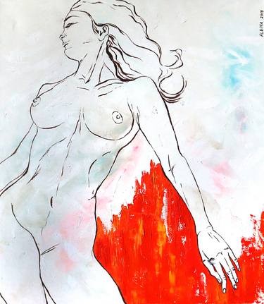 Print of Figurative Nude Paintings by Albina Onda