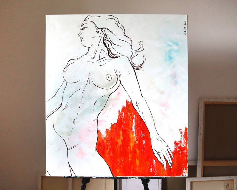 Original Abstract Nude Painting by Albina Onda