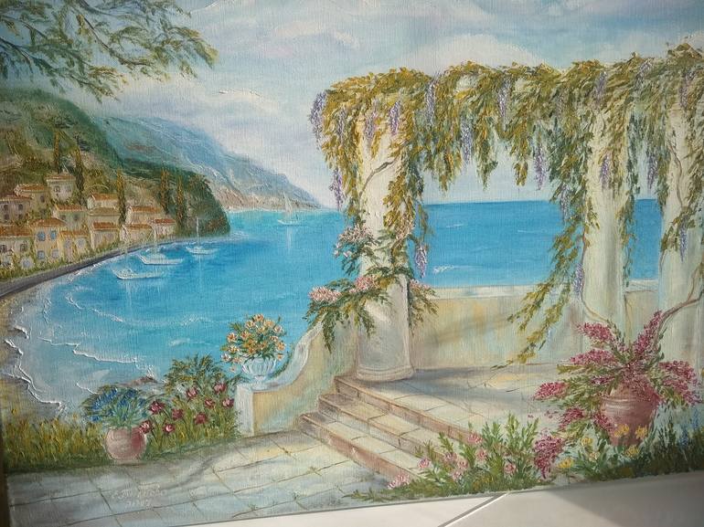 Original Fine Art Seascape Painting by Elena Bagaeva