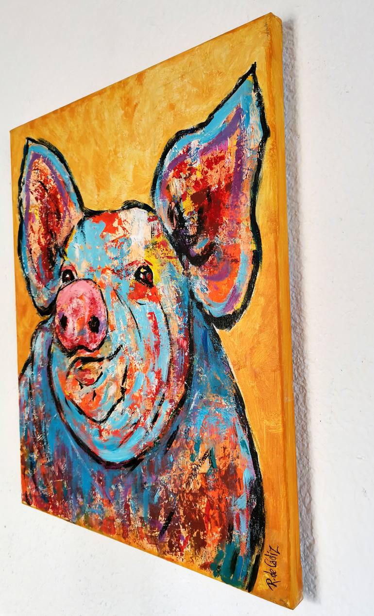 Original Abstract Expressionism Animal Painting by Ricardo Gómez de Cádiz