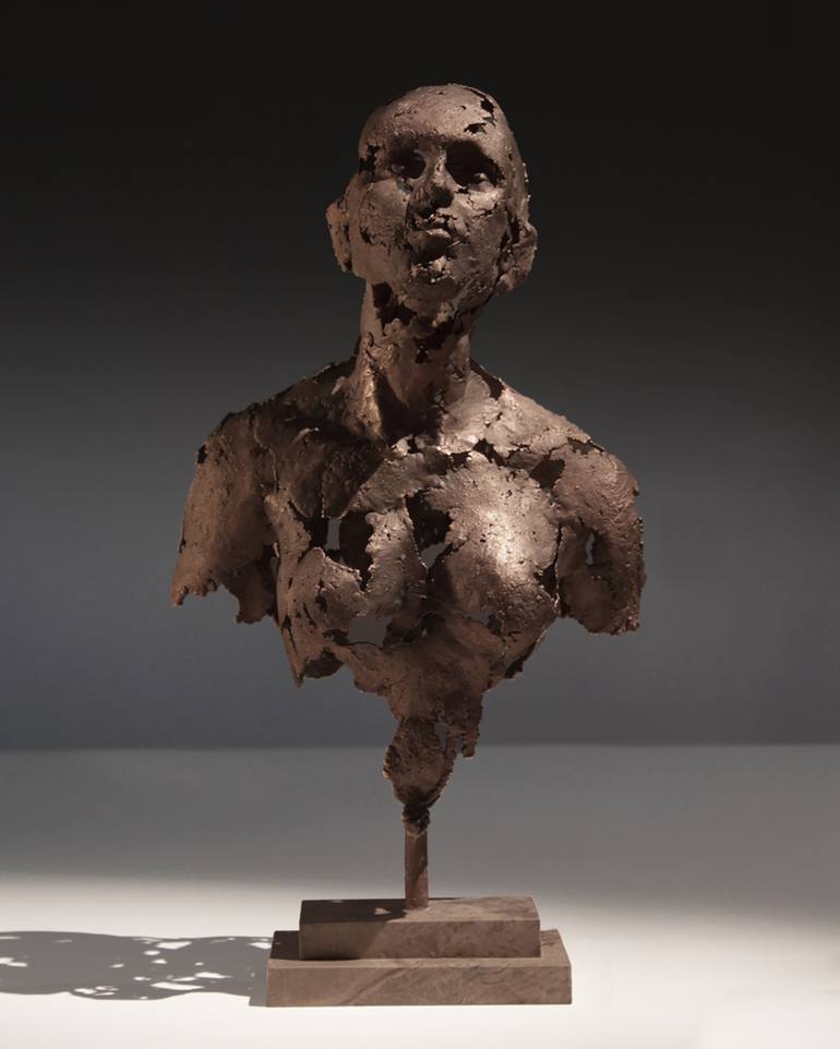 Original Figurative Mortality Sculpture by Richard Sharples