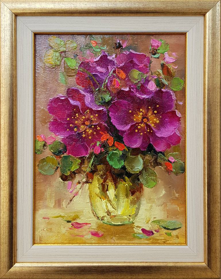 Original Realism Floral Painting by Ilya Zhernyak