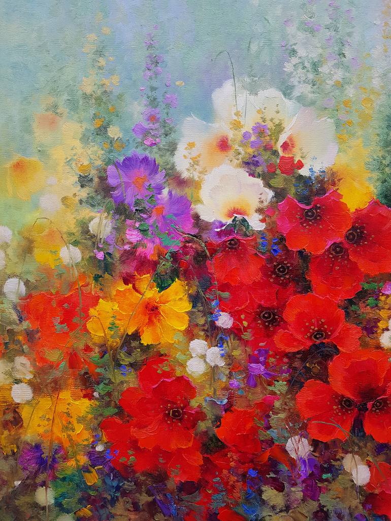 Original Realism Floral Painting by Ilya Zhernyak