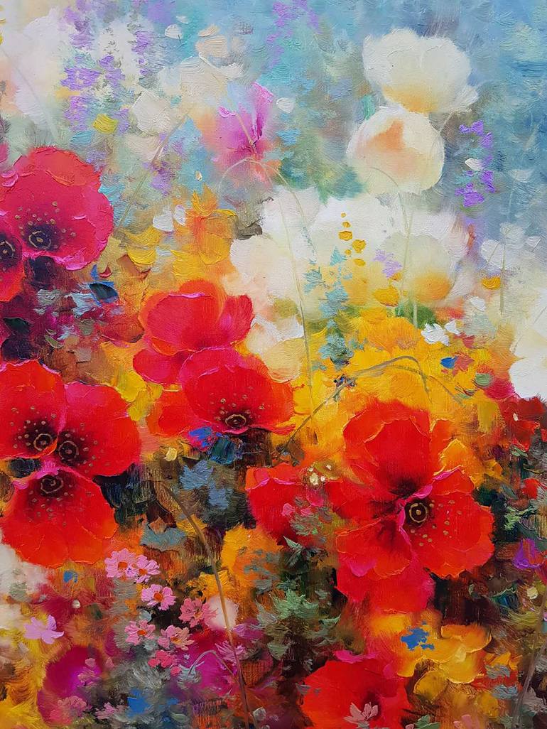 Original Photorealism Floral Painting by Ilya Zhernyak