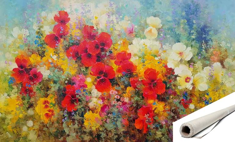 Original Photorealism Floral Painting by Ilya Zhernyak