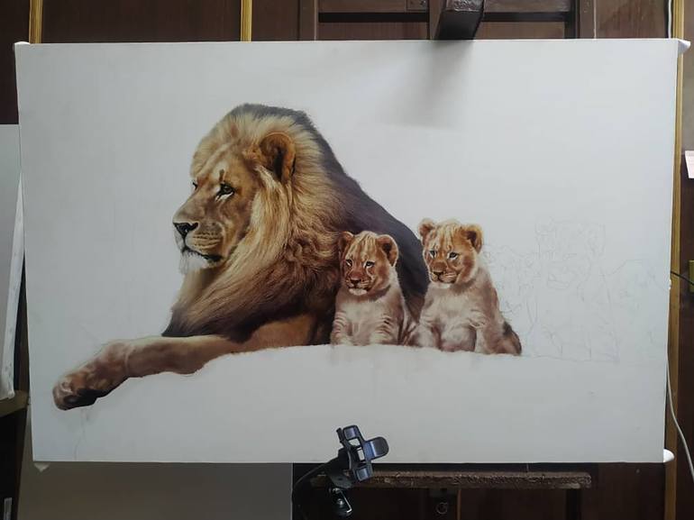 Original Modern Animal Painting by Ilya Zhernyak