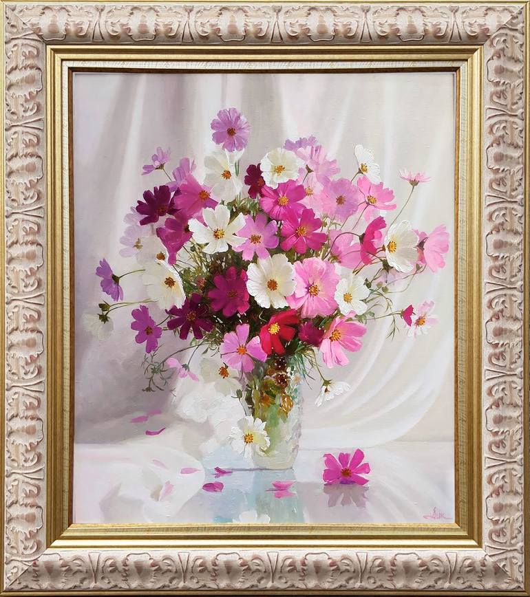 Original Photorealism Floral Painting by Ilya Zhernyak