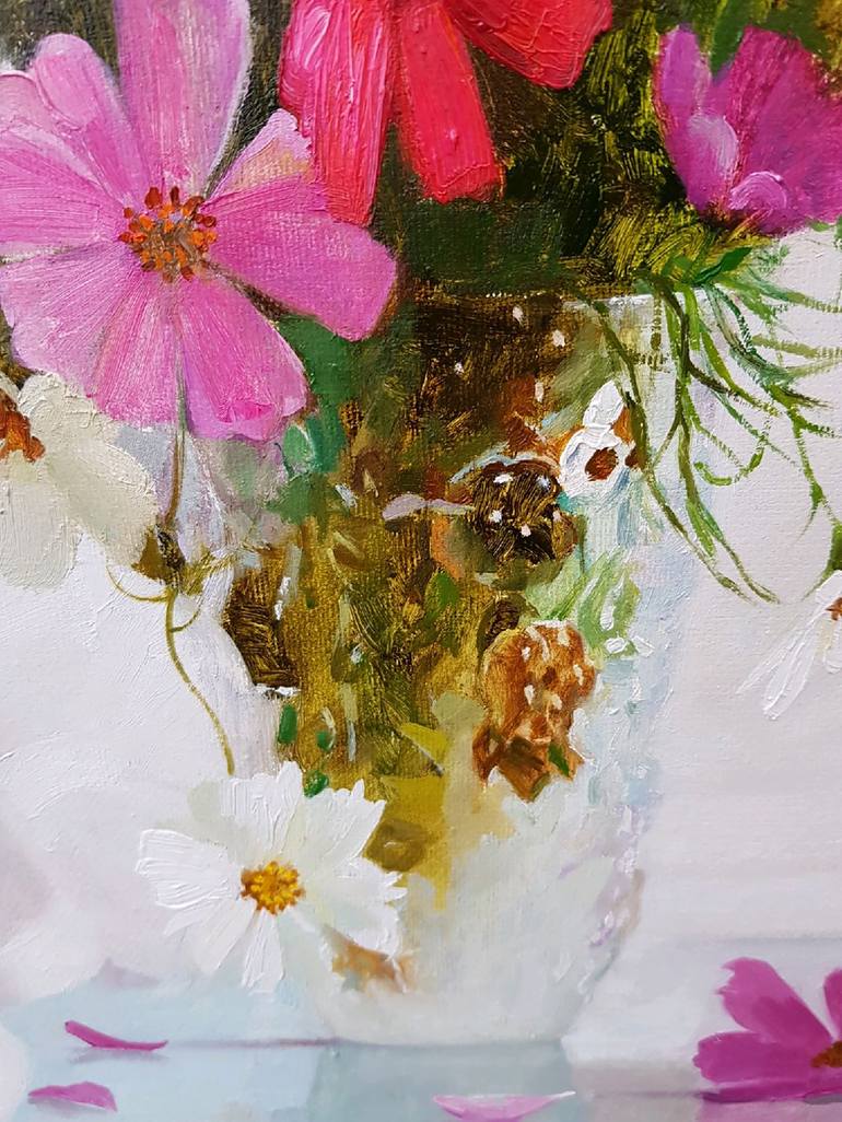 Original Photorealism Floral Painting by Ilya Zhernyak