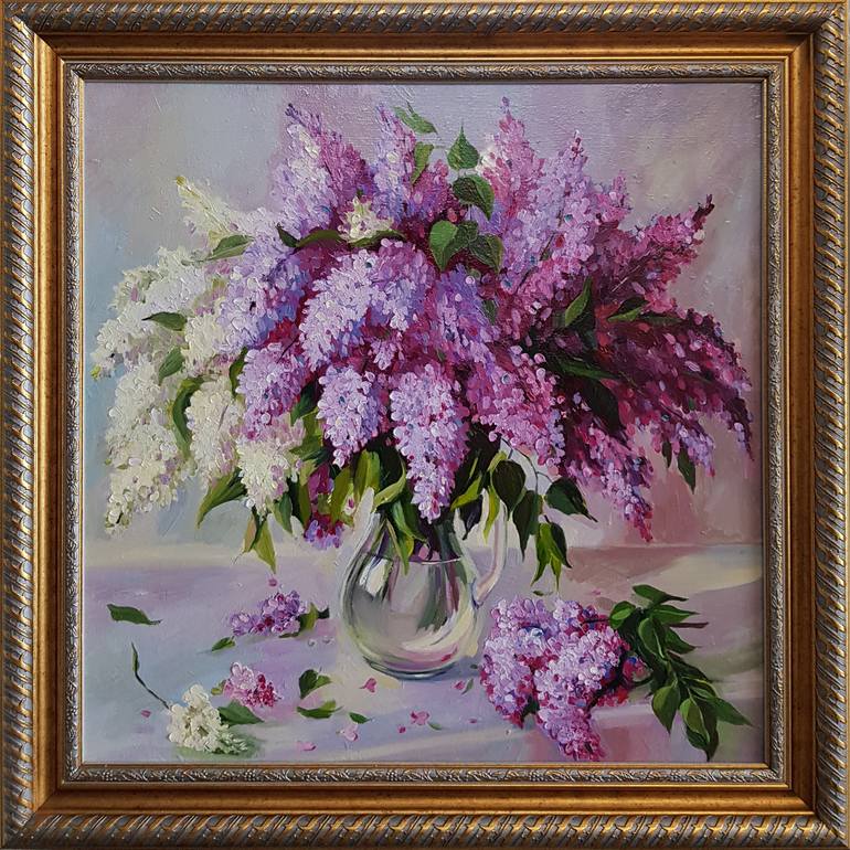 Original Photorealism Floral Painting by Ilya Zhernyak