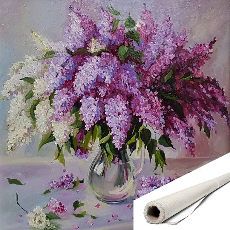 Original Photorealism Floral Painting by Ilya Zhernyak