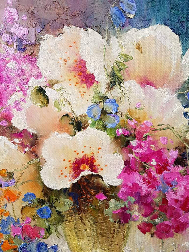 Original Modern Floral Painting by Ilya Zhernyak