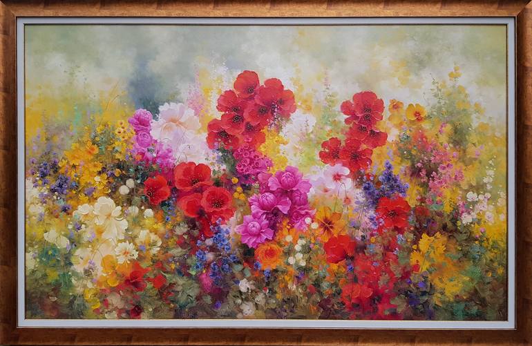 Original Modern Floral Painting by Ilya Zhernyak