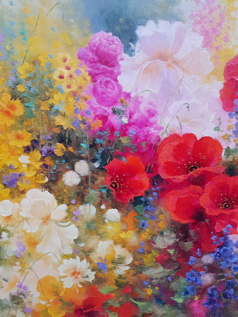 Original Modern Floral Painting by Ilya Zhernyak