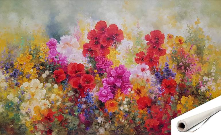 Original Modern Floral Painting by Ilya Zhernyak