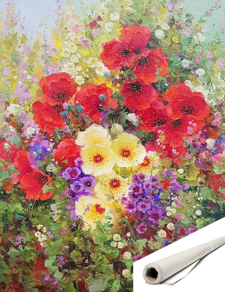 Original Modern Floral Painting by Ilya Zhernyak