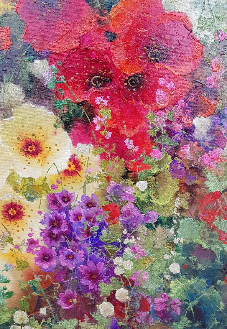 Original Modern Floral Painting by Ilya Zhernyak