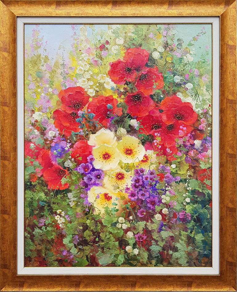 Original Modern Floral Painting by Ilya Zhernyak