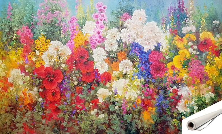 Original Modern Floral Painting by Ilya Zhernyak