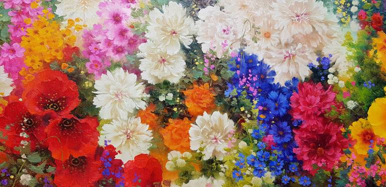 Original Modern Floral Painting by Ilya Zhernyak