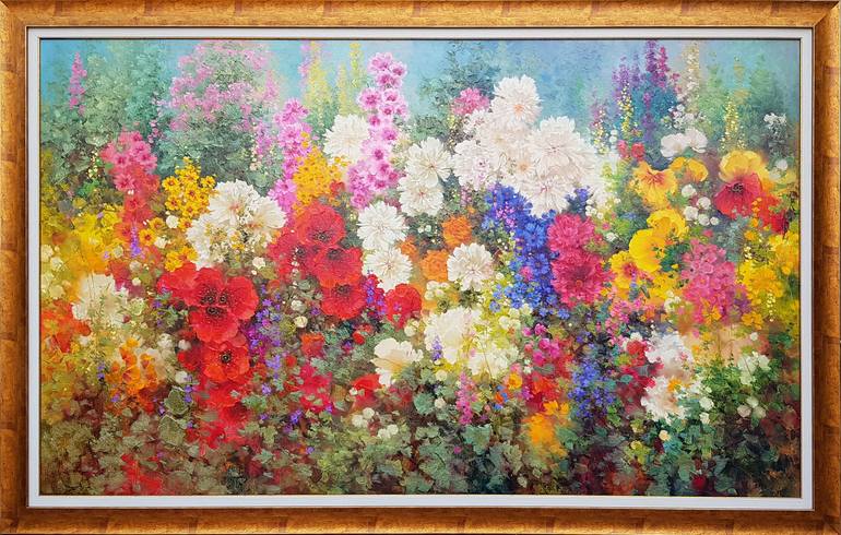 Original Modern Floral Painting by Ilya Zhernyak