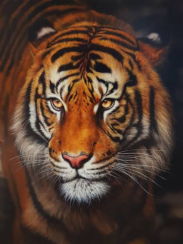 Tiger, oil painting, "animal World" series thumb