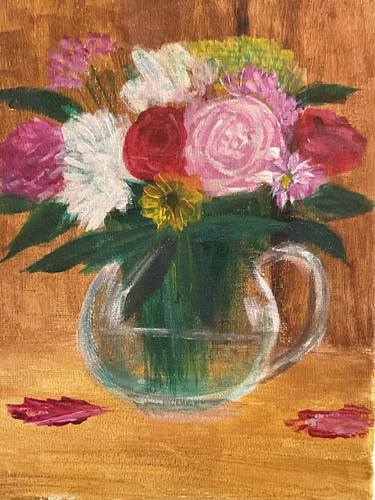 Original Fine Art Floral Paintings by Marianne Goldstein