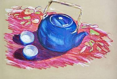 Blue Japanese Teapot thumb