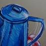 One in a series of brightly coloured pastel still life studies of everyday objects,