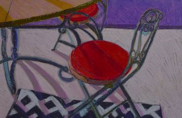 Chair with red cushion thumb